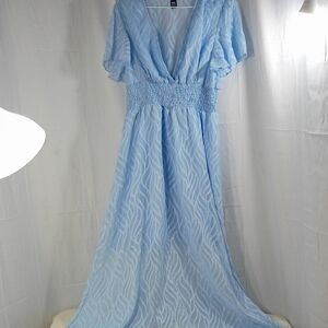 NIAY,  Elegant Sky Blue Maxi Dress